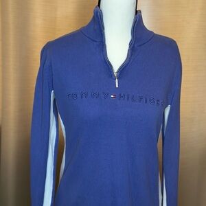 Tommy Hilfiger Blue Quarter-Zip Sweatshirt